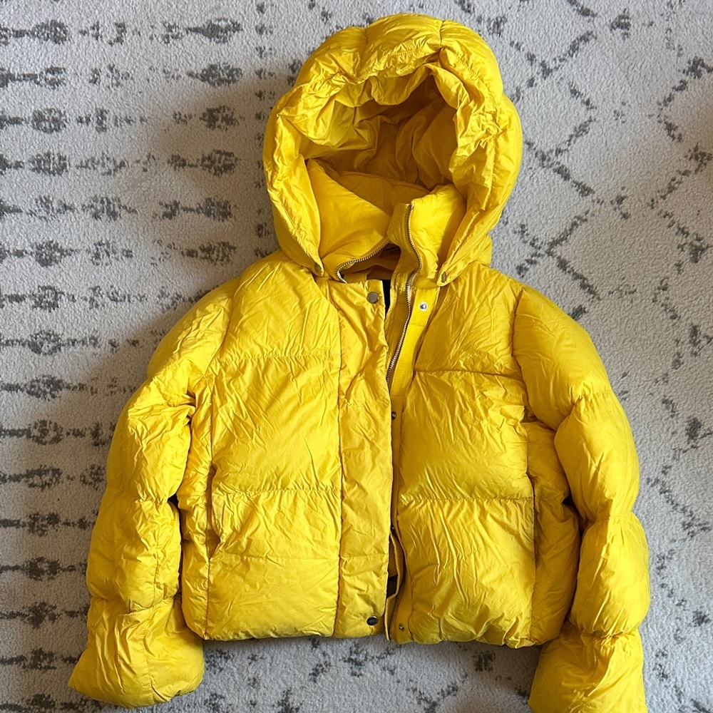 Banana Republic Yellow Puffer Jacket